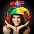 Light Up Mardi Gras Velvet Jester Hat